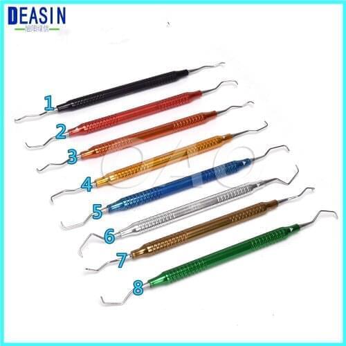 1 pcs Periodontal cleaning treatment Subgingival supragingular rainbow scraper Aluminum alloy handle