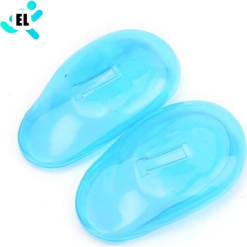2Pcs Practical Clear Silicone Ear Cover For Ear Care Travel Hair Color Showers Water Shampoo Ear Protector Cover Nose/Ear Clips