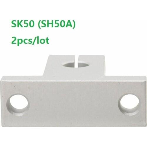 2pcs/lot SK50 50mm shaft Linear rail shaft support bearing end bearings for CNC router 3D printer parts SH50A