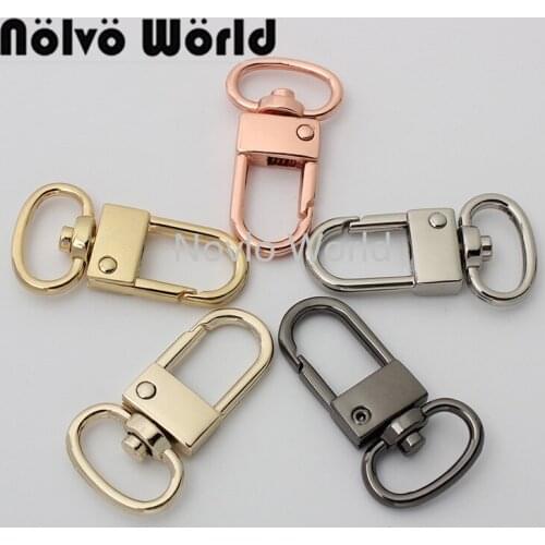 Nolvo World 20 pcs 9-14mm 6 colors Zinc Alloy trigger snap rose gold clip Gifts Custom Metal Accessories Webbing Buckles