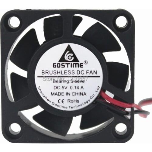 500 Piecs LOT 40mm x 10mm 4010 4cm 5V 2Pin Brushless Radiator Cooler Fan DC Ventilation Cooling Fans