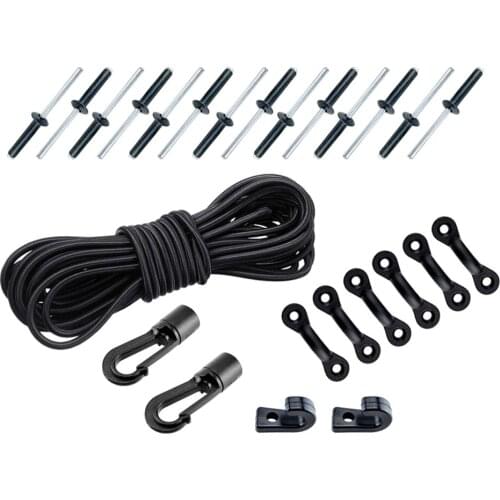 Bungee Deck Kit Deck Rigging Accessory for Kayaks Canoes 3.8m Nylon Bungee