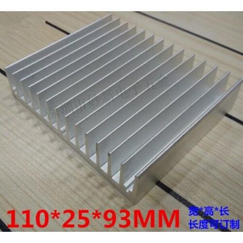 Fast Free Ship Aluminum heat sink 93*110*25MM high power radiator aluminum chip heat conduction block factory sale Radiator