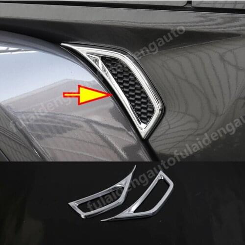 For Jeep Wrangler JL 2018-2021 Carbon fiber ABS Chrome Side Door Air Vent Fender Cover Trim Car styling accessories