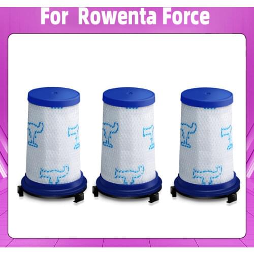 3pcs Filter Replacement Fit For Rowenta Force 360 Vacuum Cleaner Parts Accessories ZR009001 Blue+White