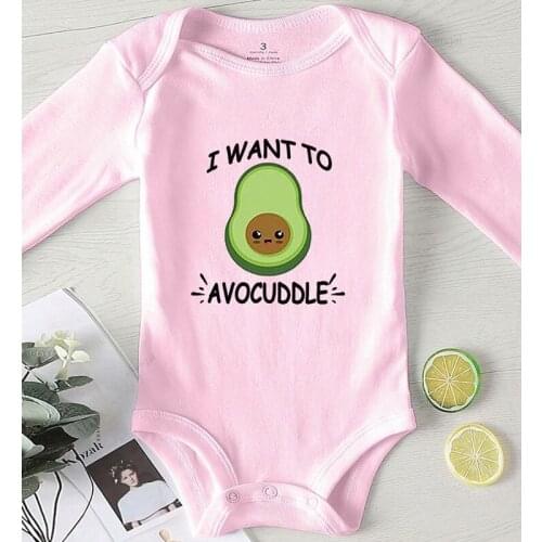 Girls Outfits Avocado Print Clothing for Babies onesie Baby Items Kids Clothing Infant Girl Romper Children Jumpsuits