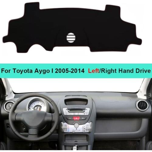 For Toyota Aygo 2005 - 2014 Car Inner Dashboard Cover Dash Mat Carpet Cushion Dashmat Rugs Anti Slip Sunshade Pad 2013 2012 2011