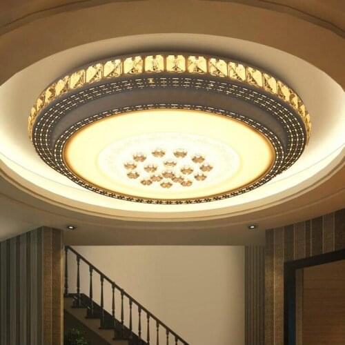 Living Room Lamp Round Crystal Light Atmospheric LED Ceiling Light Modern Simple Restaurant Light Bedroom led Lighting fixture