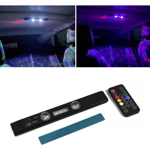 Multi-color RGB Starlight Lighting Voice-controlled Mode Lamp Portable Home Car Interior Atmosphere lamp