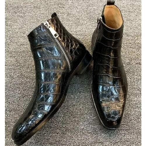 Men male man plus size ankle boots autumn matin shoe mens vintage PU leather zapatos de hombres personlizar zapatos SM0075