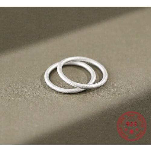 2020 New Design 925 Sterling Silver Ring Korean INS Trend Wild Style Simple Oval Shape Exquisite Jewelry For Girlfriend