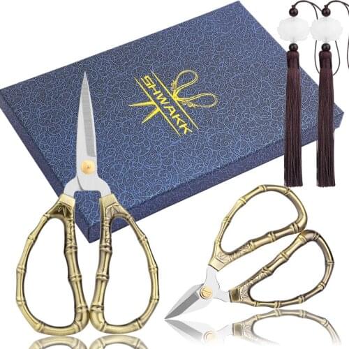 SHWAKK Cross Stitch Scissors Stainless Steel Sharp Scissors Embroidery Scissors Sewing Scissors for Craft Threading Needlework