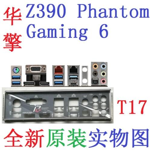 Original IO I/O Shield BackPlate Blende Bracket For ASRock Z390 Phantom Gaming 6