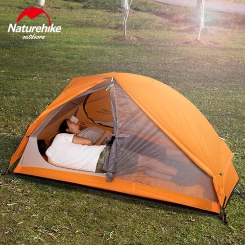 NatureHike 2 Person Cycling Tent 20D Silicone Double Layers Ultralight Outdoor Picnic Waterproof Windproof Hiking Camping Tent