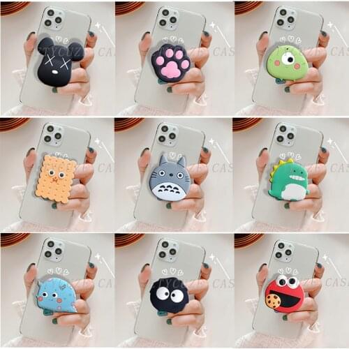 Transparent cartoon holder case for Infinix Hot 10 Lite 2 3 4 5 6 PRO 7 Hot 8 9 Play PRO NOTE S S3 S3X finger ring stand cover