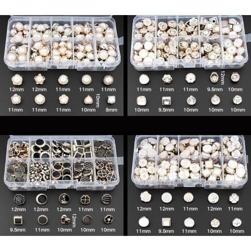100pcs Fashion Buckle Round Small Clothes Decoration Button Pearl Buttons Shirt Sweater Womens Button Set Accessories