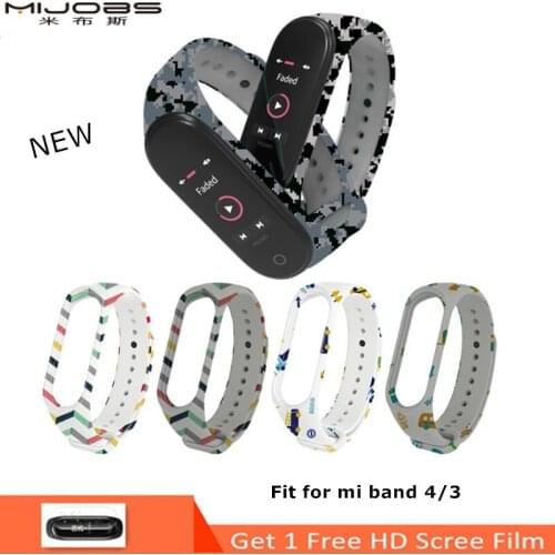Mijobs Strap For Xiaomi Mi Band 4 Smart Band Accessories For Xiaomi Miband 4 Smart Wristband Strap MiBand 4 Wrist Bracelet