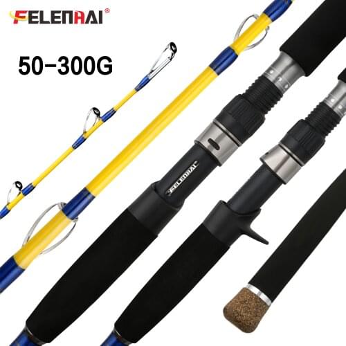 FELENHAI Boat Jigging Sea Ocean Heavy Fishing Rod 1.7m 1.9m 30T Carbon Fiber Lure 50-300g Saltwater Casting Jigger Spinning Pole