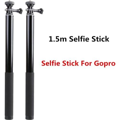 1.5m Selfie Stick 1/4 Hole Tripod Monopod For Gopro Hero 9 8 7 5 Selfiestick For Go Pro 9 8 7 5 Huawei Android Phone Live Tripod