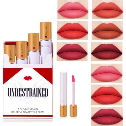 Cigarette Lip Gloss Set Sexy Matte Liquid Lipstick Matte Long Lasting Waterproof Cosmetic Beauty Makeup lipgloss