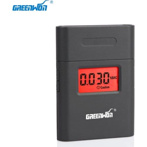 GREENWON Free Shipping Patent Alkohol tester AT-838 Digital Breath Alcohol Tester with 360 degree rotating mouthpieces