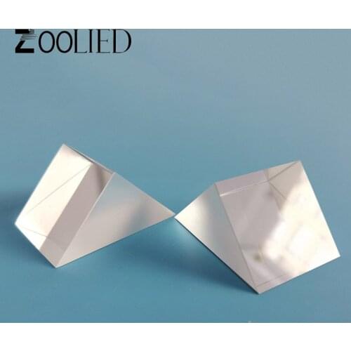 Prism Glass 20*20*20mm Right Angle Triangular Crystal Prism Internal Prism Reflecting Lens For optical equipments