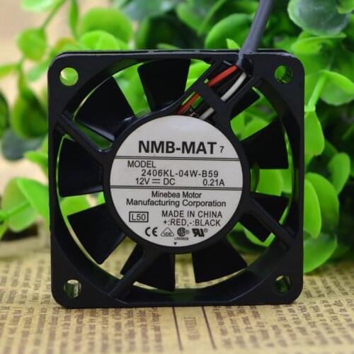 Japan FOR NMB 6015 2406 KL-04W-B59 12V 0.21A CPU Heat Dissipating Cooling Fan Double Ball Equipment