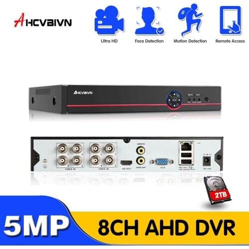 NEW DVR 8 Channel Video Recorder H.265+ 5MP 4MP 1080P 8CH 5 in 1 Hybrid DVR With 3G Wifi function for CCTV XVi TVi CVI IP Camera