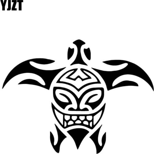 YJZT 16.2CM*12.2CM Tortoise Personality Terror Decorate Car Door Car Stickers Vinyl Decal Black/Silver C4-1283