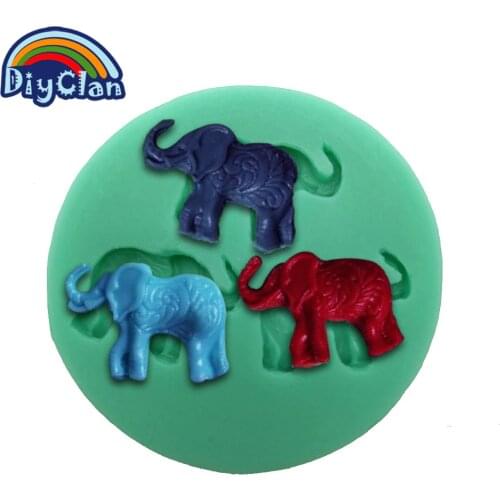 Elephant chocolate pudding jelly mold sugar craft tools cake decoration mould F0570DX35
