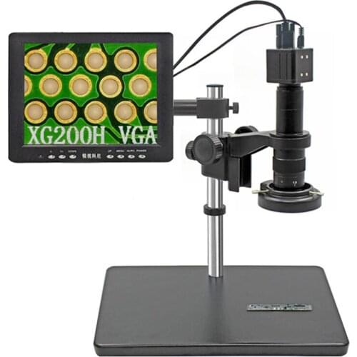 1080P HDMI USB Video Industry Microscope Camera Video Recorder 180X 300X C-Mount Lens For PCB Soldering