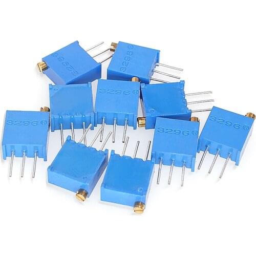 15valuesX1pcs=15pcs 100ohm-2Mohm 0.5w 3296 3296w Variable Resistors MultiTurn trimmer adjustable precision Potentiometer kit