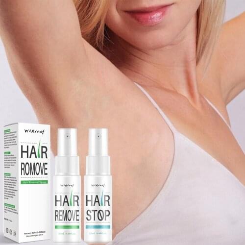20ML Powerful Permanent Painless Hair Removal Spray Stop Hair Growth Inhibitor Shrink Pores Skin Smooth Repair Essence