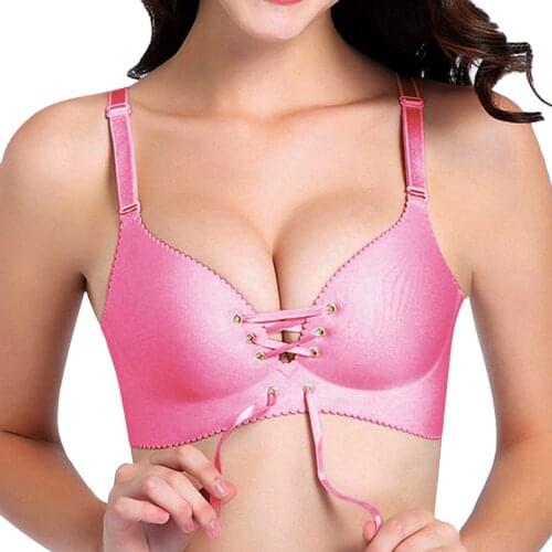 2020 Lace-up Bra Fitness Top Sexy Absorb Sweat Top One-piece Women Seamless Padded Vest Tanks Sports Bra Brassiere Drop shipping