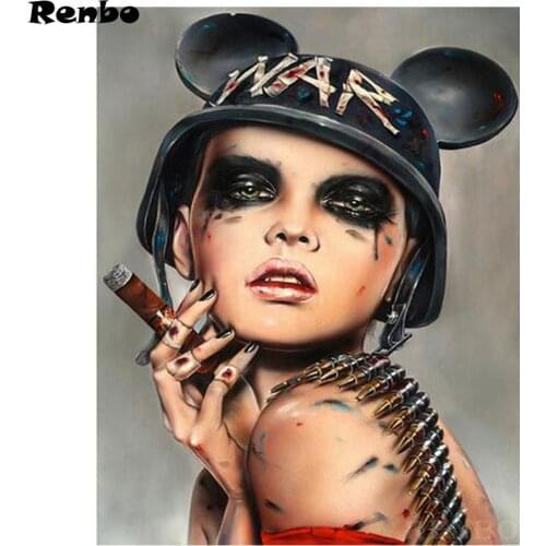 5d Full Square/Round DIY Diamond Painting Smoking Women pictures mosaic diamond Embroidery Cross Stitch wall decor gift