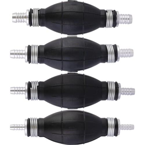 6mm Connects to Any Length of Hose One-Way Only Function Rubber And Aluminum Fuel Line Primer Bulb Hand Gas Petrol Pumps
