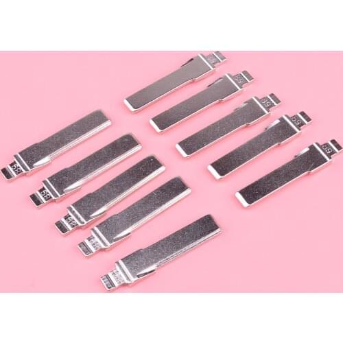 DWCX 10Pcs 89# Uncut Flip KD Remote Key Replacement Blank Blade Metal Silver Fit For Audi A6L