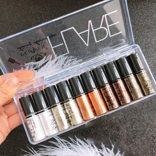 Hot Sale Diamond Glitter Waterproof Long Lasting Fast Dry 5 Colors Liquid Eyeliner