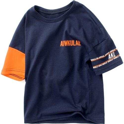 IENENS Summer T-shirt Clothes Kids Clothing Boys O-neck T-shirt Baby Cotton Letter Tees Children Short Sleeves Tops Casual Tee