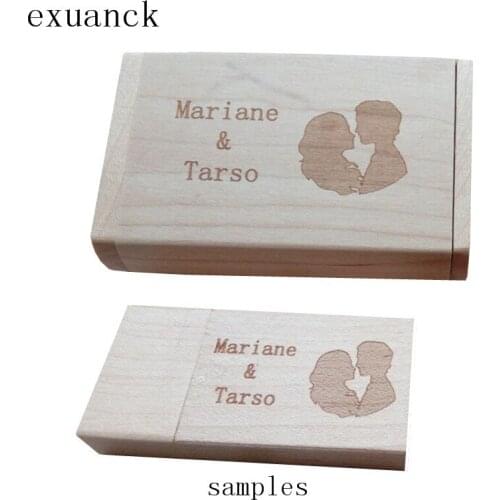 Custom Personalised Natural Maple Wood USB 2.0 Flash Memory Pendrive Sticks Wedding Photography 4GB 8GB 16GB 32GB Pen drive