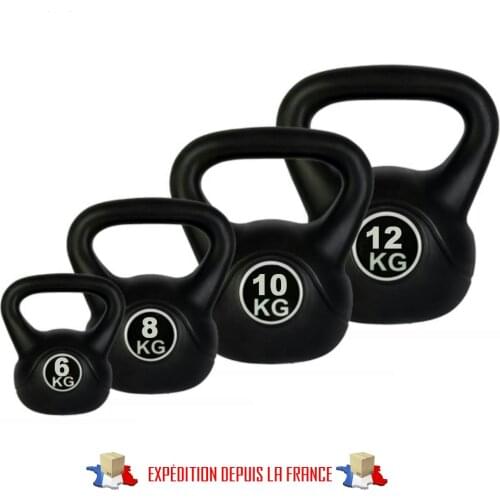 KETTLEBELL VINYL COATING, 6-12 KG, FOR MUSCULATION, FREE SHIPPING