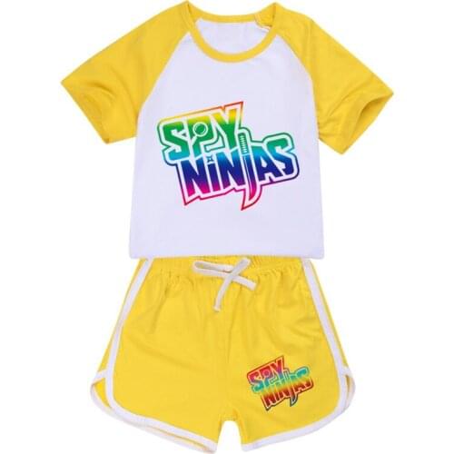 Girls Clothes Sets Summer Baby SPY Ninjas Short Sleeve Pullover T Shirts Shorts Outfits 2 3 4 5 6 7 8 9 10 11 12 13 14 15 16Y