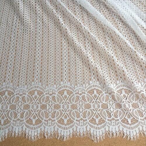 3meters price 1.5 meters wide European mesh eyelash lace fabric openwork skirt base DIY clothing accessories