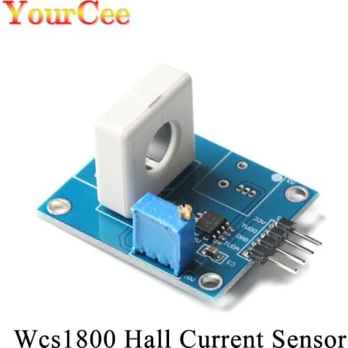 WCS1800 DC 5V 35A Hall Current Detection Sensor Module Hall Adjustable Current Sensor Over-Current Detector Protection Module