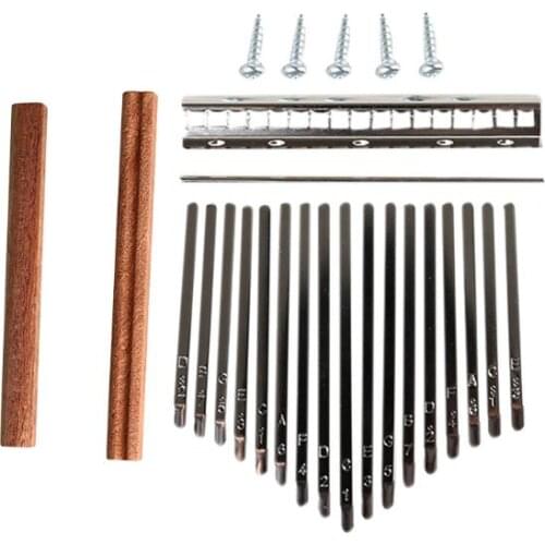 17-Key Kalimba DIY Set Durable Thumb Piano Steel Key Wood Bridge Shrapnel Lettering Keyboard Musical Instrument Accessories
