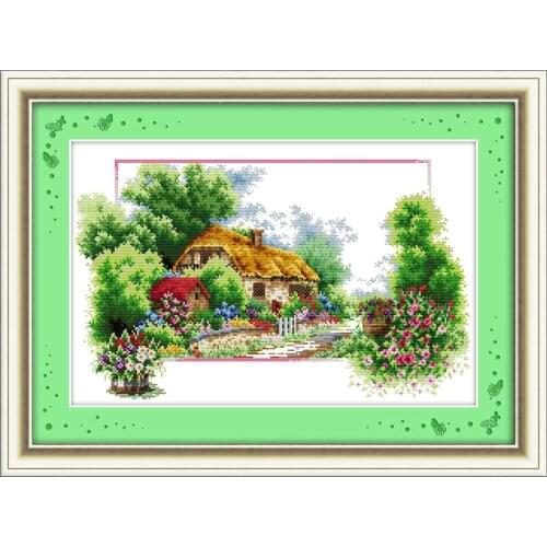 Everlasting Love Springs Rhythm Ecological Cotton Cross Stitch Kits 11CT Stamped Printed DIY Gift New Year Decorations For Home