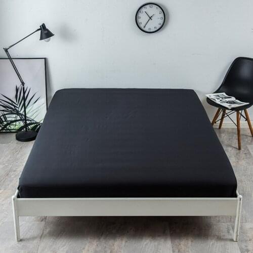Solid color simple matte fitted sheet bedding