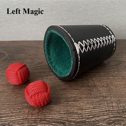 Chop Cup - Leather Magic Tricks Appear Vanish Ball Magician Close Up Illusions Props Gimmick Mentalism Magica Cup tour de magie