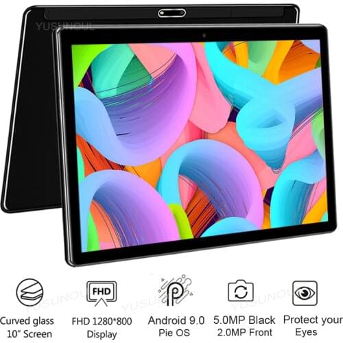 Global Super Version New Google Market Support 10 inch android 9.0 2.5D TP tablet IPS Screen Phone Call WiFi GPS Tablet 10 10.1"