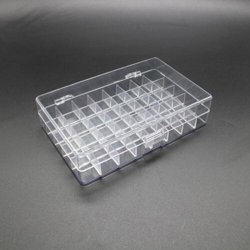 Empty 40 Grids Fixed Plastic Transparent Storage Organizer Case For Finger Sponge Daubers